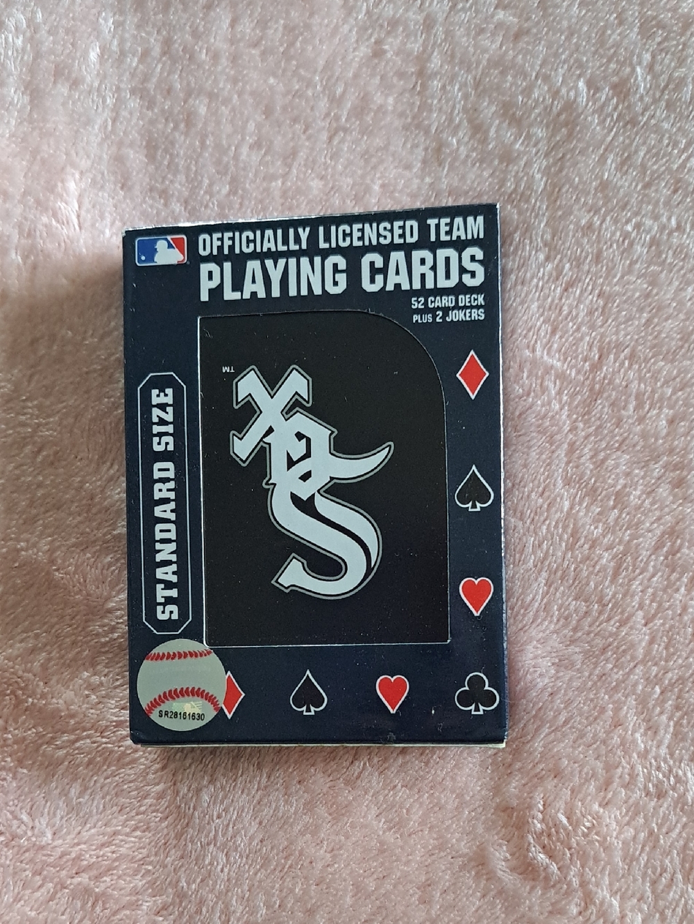 MLB Officially Licensed Chicago White Sox Black Playing Cards - Standard Size